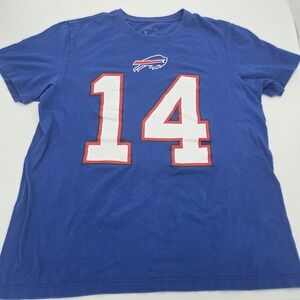 Nike Men's Buffalo Bills Stefon Diggs Number 14 T-shirt Jersey Blue Size Large